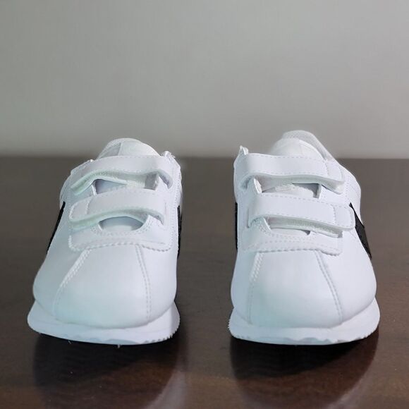 Nike Cortez Leather White Black Kids Sportswear Shoes Sneakers Size 3 Y 3Y New - Picture 6 of 16
